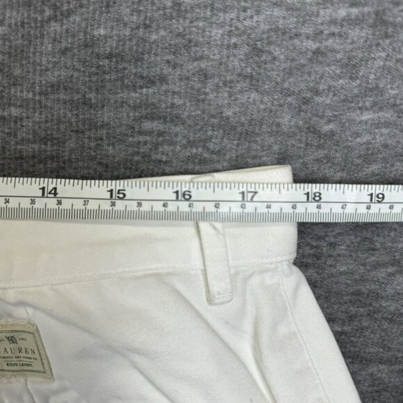 Lauren Jeans Co. Ralph Lauren Womens White Cotton Chino‎ Shorts Size 16 Casual - Picture 6 of 10